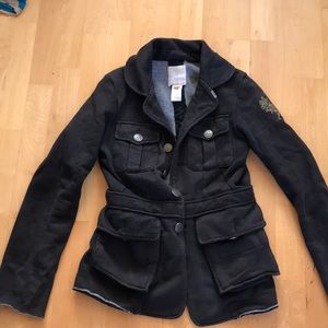 Diesel military inspired fleece peacoat